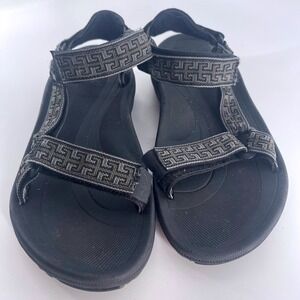 Teva Hurricane Black Grey Geometric waterproof Sport Comfort Size 8